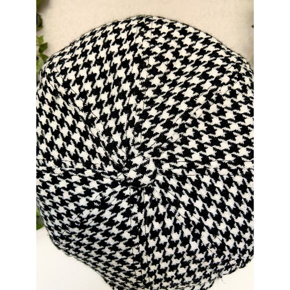 Vintage Mary Kate and Ashley Black & White Houndstooth Print Hat Y2K - Picture 8 of 10